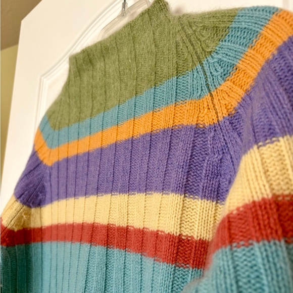 Jones New York Sport Petite Stripe Lambswool Blend Sweater. Petite Small 💛 - Picture 7 of 10